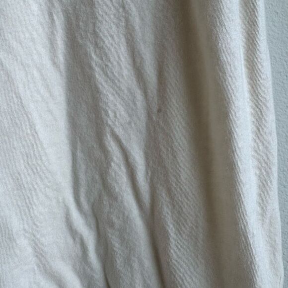 L’Agence Becca Vintage White Short Sleeve V Neck 100% Cotton t Shirt Size XXL - Picture 4 of 9
